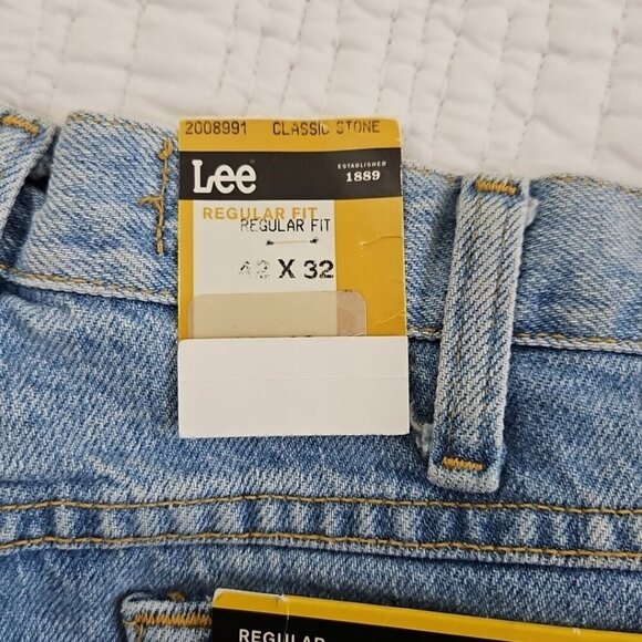 Lee Men's 100% Cotton Regular Fit Straight Leg Heavyweight Jean 42x32 NWTs Denim - Picture 6 of 16